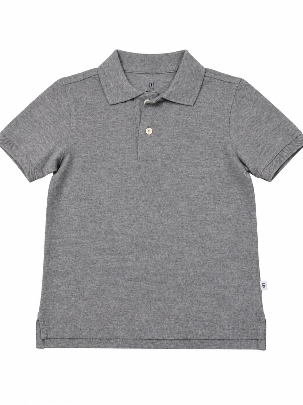 GAP Kids Heather Gray Short Sleeve Polo
